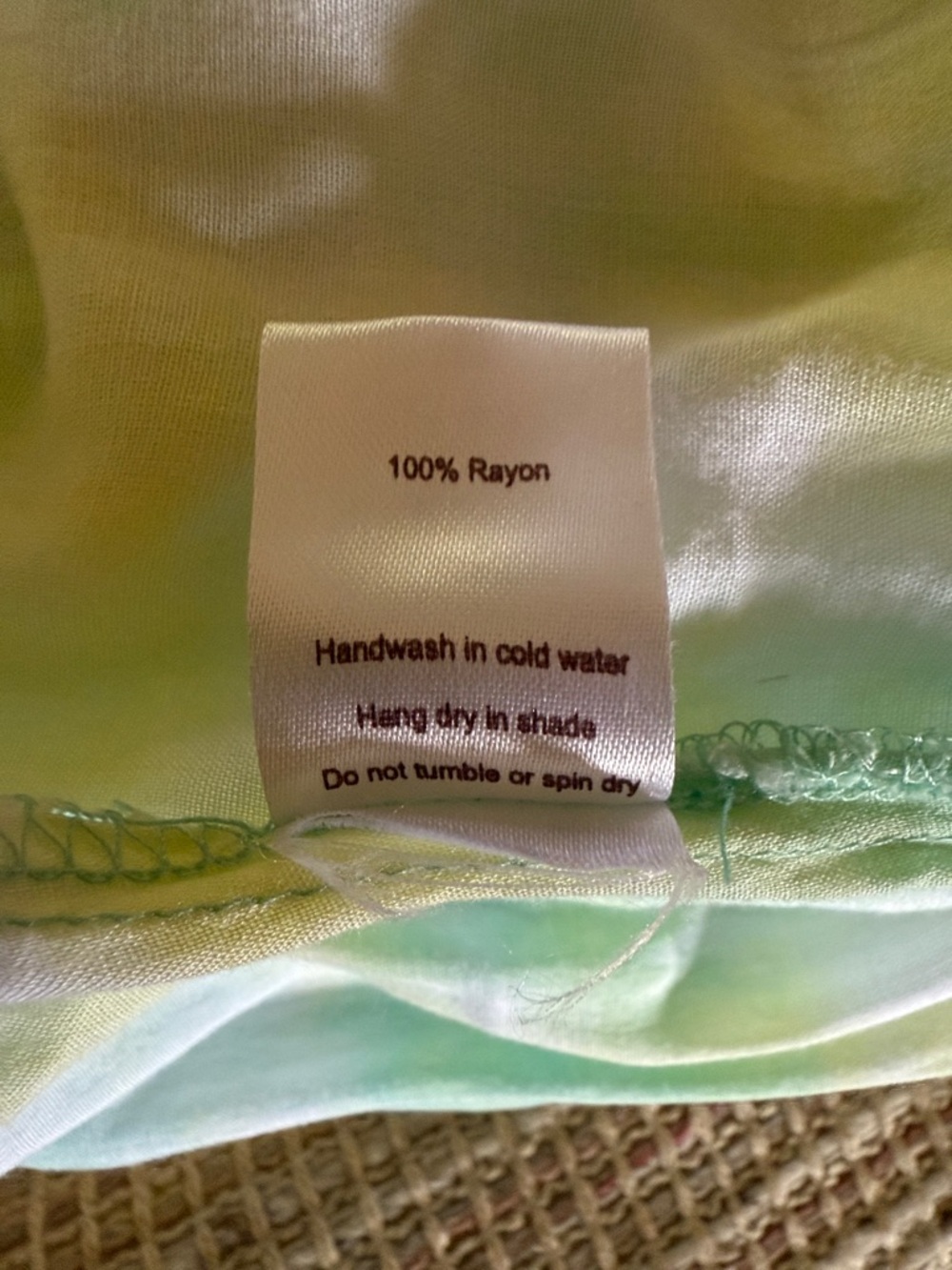 Tiare Hawaii Strapless Tie-Dye Maxi Dress in Mint & Yellow - Picture 10 of 10